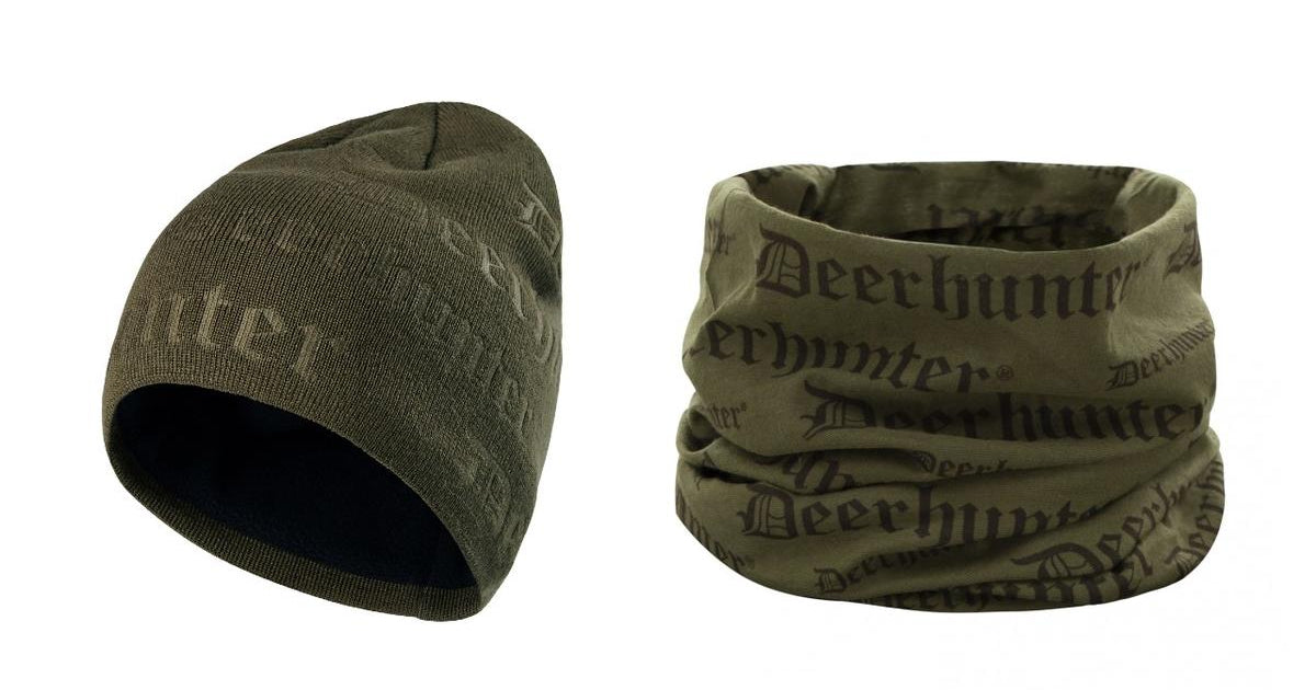 Logo Deerhunter Collo Tubo Snood Maschera Viso Verde Sciarpa Tiro - Foto 4