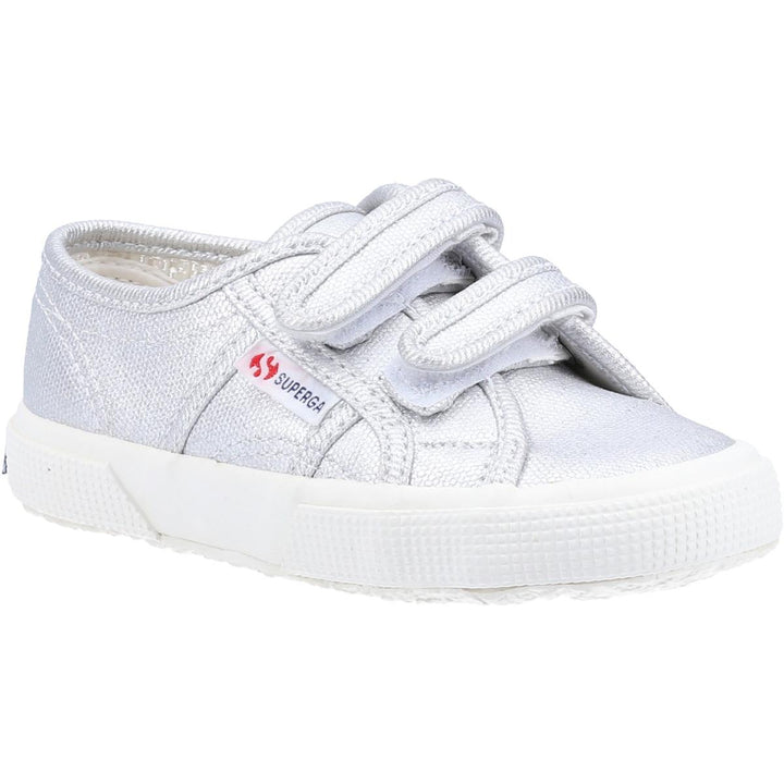 Superga 2750 Straps Metallic Canvas Shoe Grey Silver