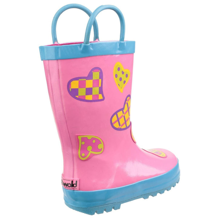Cotswold Puddle Waterproof Pull On Boot Hearts – view 5