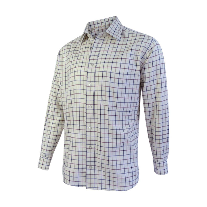 Hoggs of Fife Ambassador Premier Tattersall Shirt Cream Check