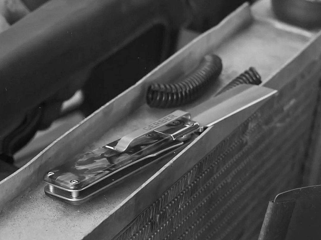 Gerber Jukebox FE (SF Folding Clip Knife) - Marble