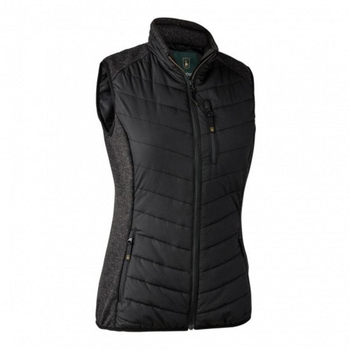 Deerhunter Lady Caroline Padded Waistcoat with knit Black