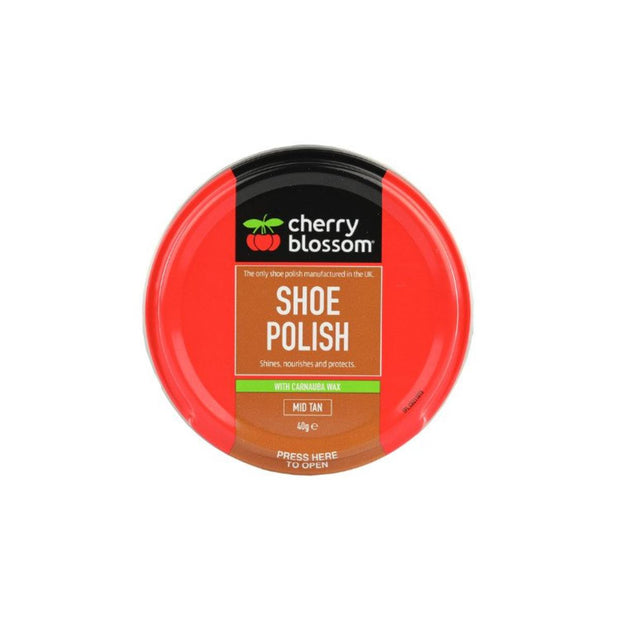 Cherry Blossom Shoe Polish Paste Mid Tan