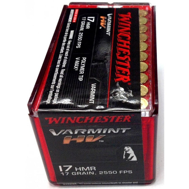 Winchester .17hmr VMax 17gr 50pk Ammo 2550fps