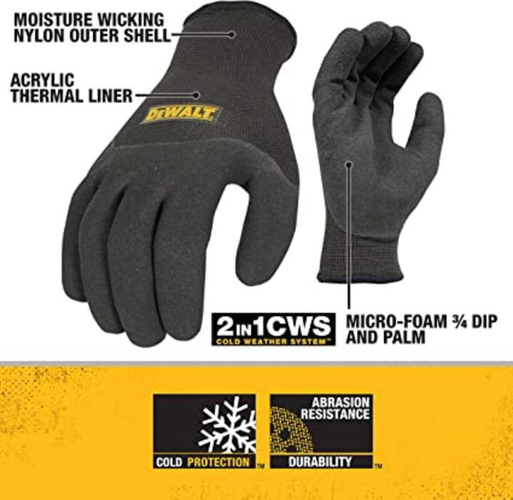 Dewalt DPG737L Glove In Glove Gripper Glove Black