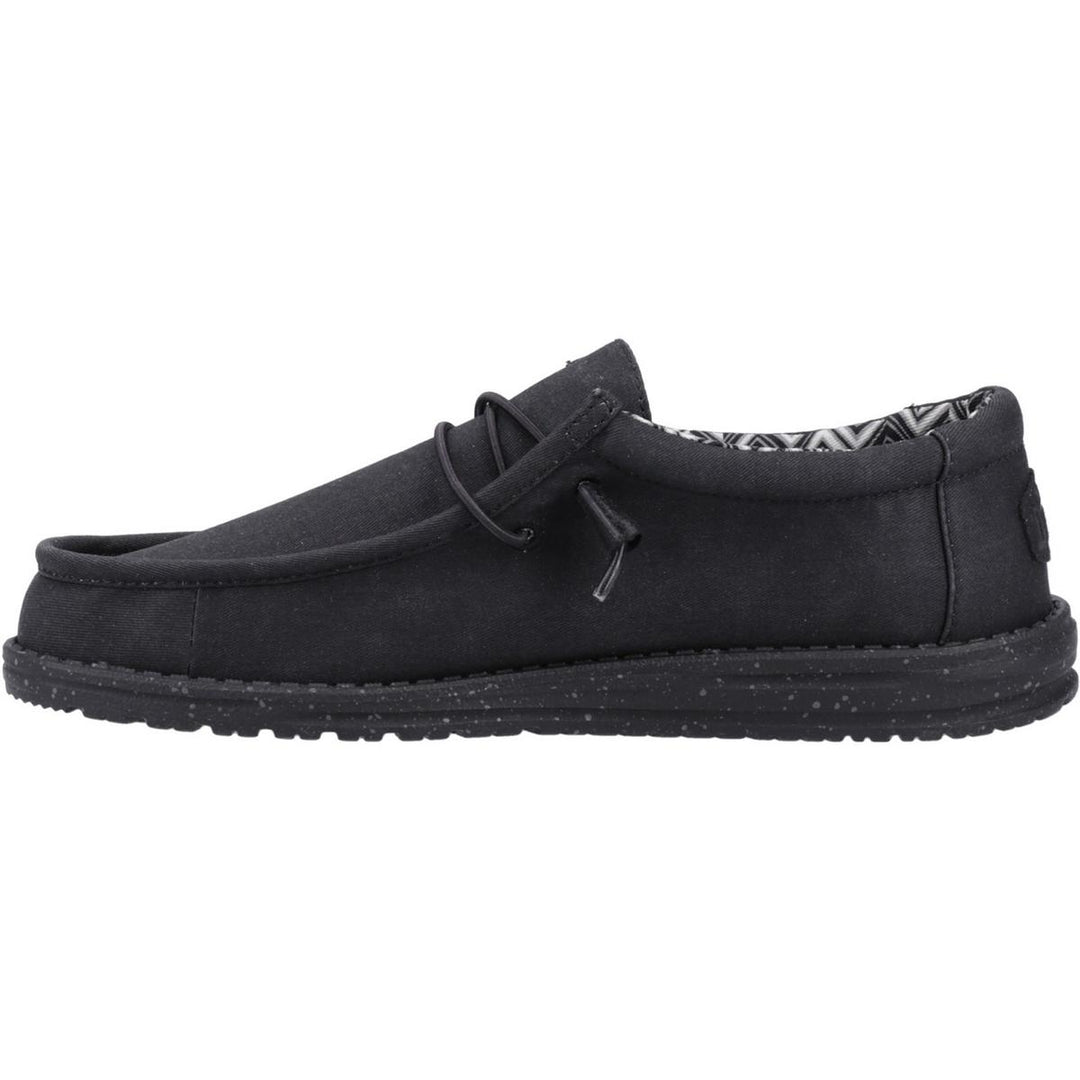 HEYDUDE Wally Canvas Shoe Black/Black