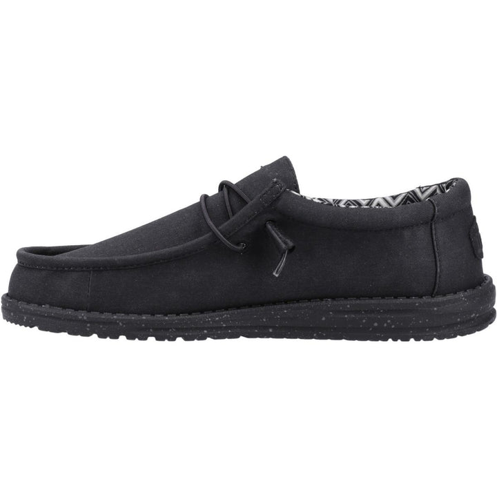 HEYDUDE Wally Canvas Shoe Black/Black