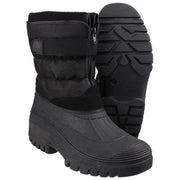 Cotswold Chase Touch Fastening and Zip up Winter Boot Black