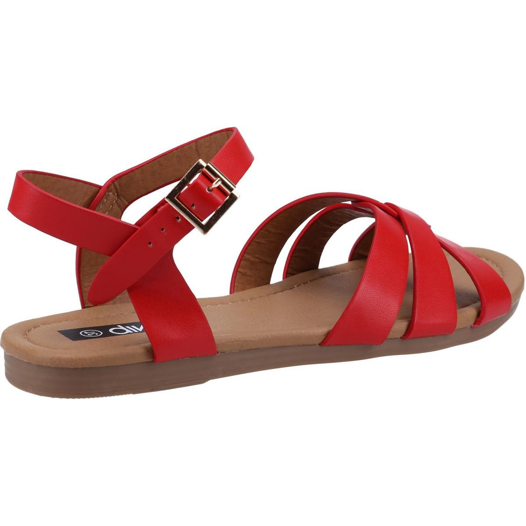 Divaz Antalya Vegan Summer Sandal Red