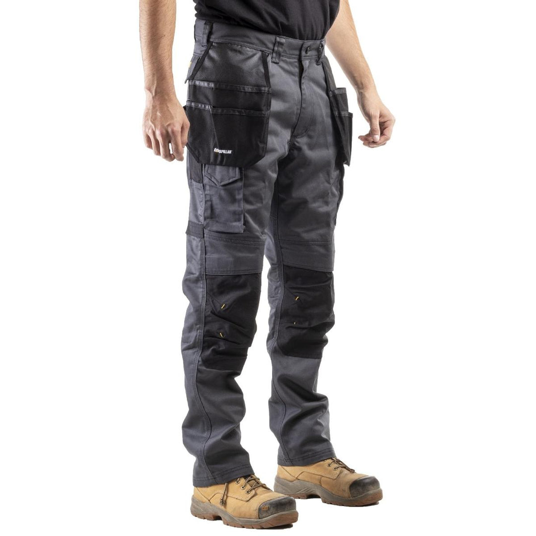 Caterpillar Essentials Knee Pocket Work Trouser Dark Shadow, 32" Leg