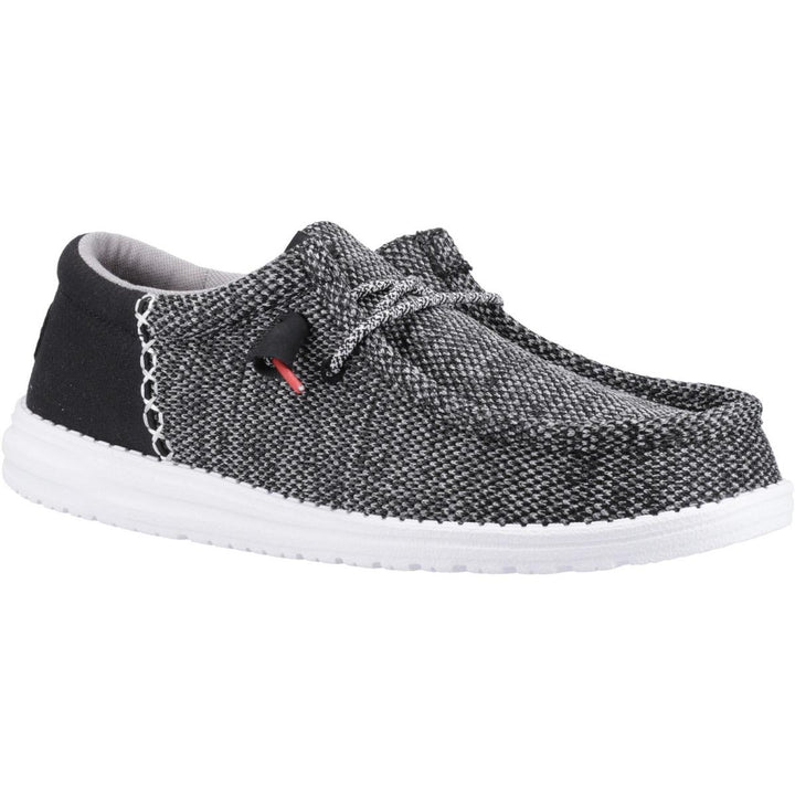 HEYDUDE Wally Funk Open Mesh Shoe Black/White
