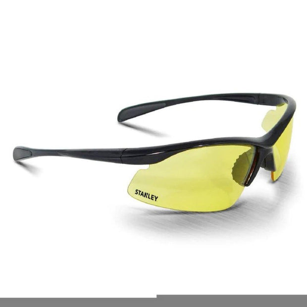 Stanley 10-Base Curved Half-Frame Safety Eyewear Black/Yellow