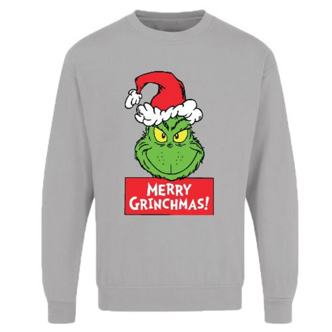 Game Adults Resting Grinch Face Merry Grinchmas Printed Jumper