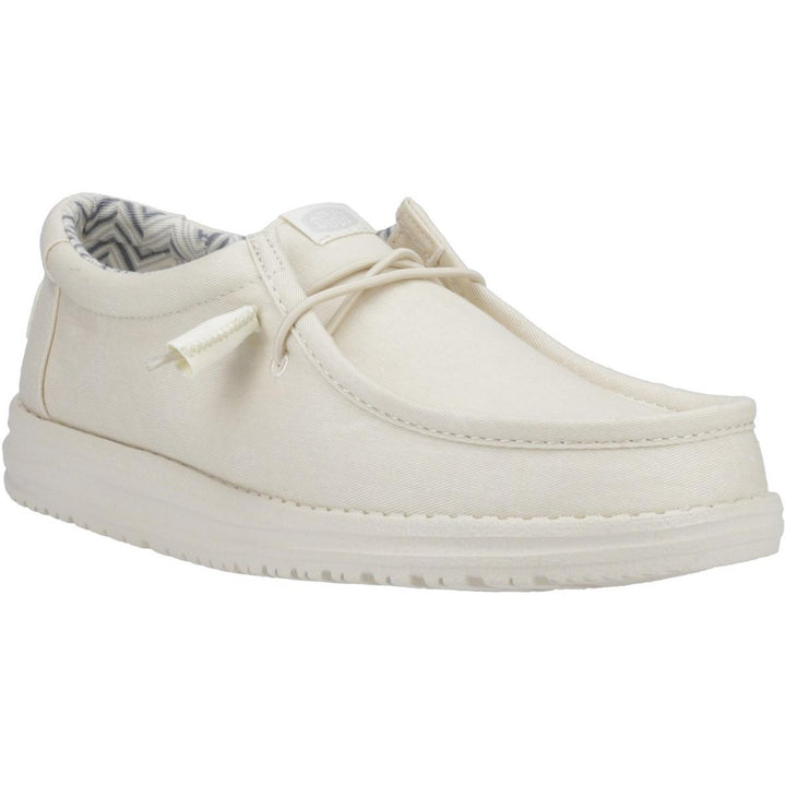 HEYDUDE Wally Canvas Shoe Stone White