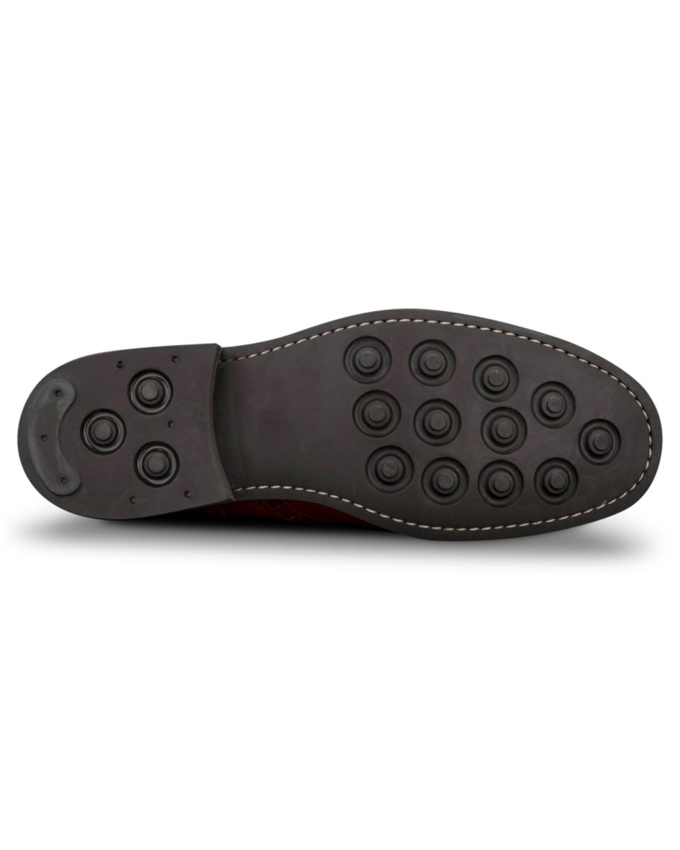 Hoggs of Fife Muirfield Brogue Shoe Rubber Sole Burnished
