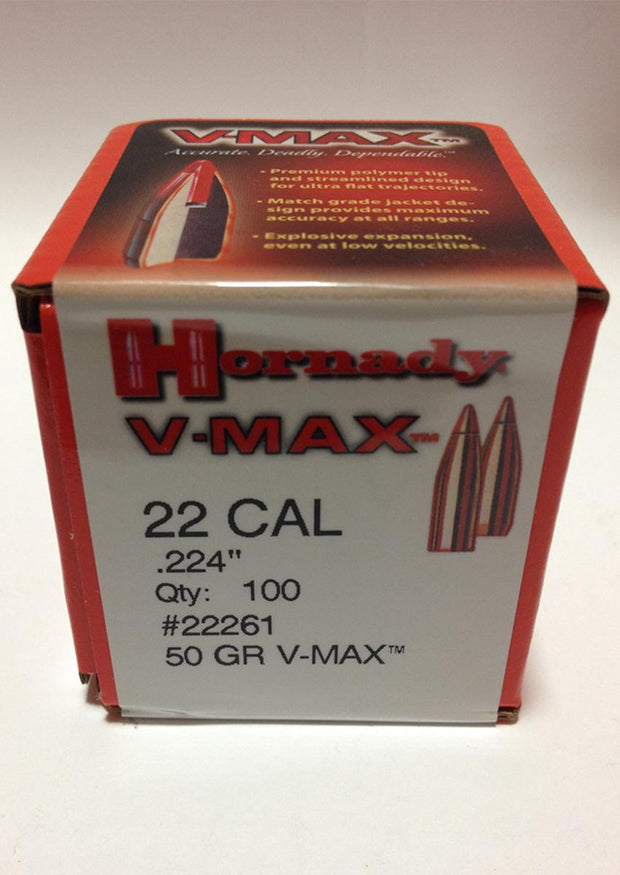 Hornady  .22 50gr V-Max No-Moly (100bx) Heads 22261