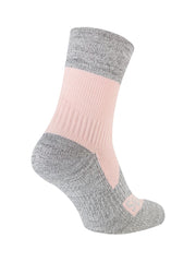Sealskinz Bircham Waterproof All Weather Ankle Length Sock Pink/Grey Marl Unisex SOCK