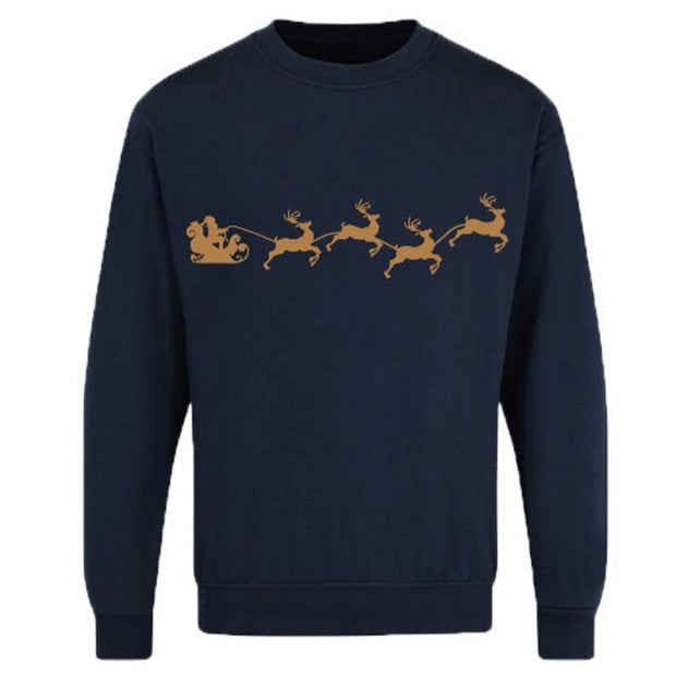 Game Adults Xmas Printed Sweatshirt Santa Reindeer