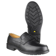 Amblers Safety FS46 Mocc Toe S1P SRC Safety Slip On Shoe Black