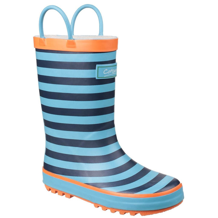 Cotswold Captain Stripy Wellies Blue