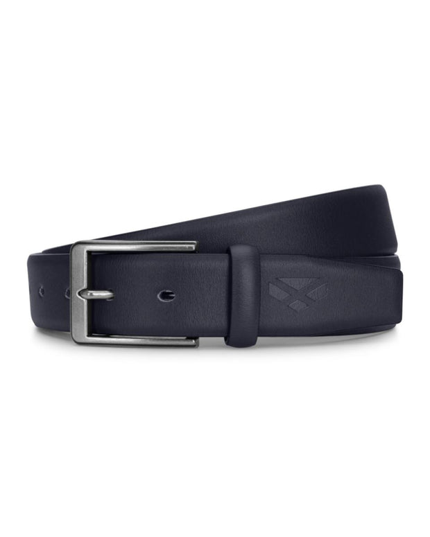 Hoggs of Fife Feather Edge Leather 35mm Belt - Black