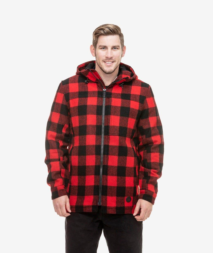 Swanndri Hudson Hoodie Red/Black Check