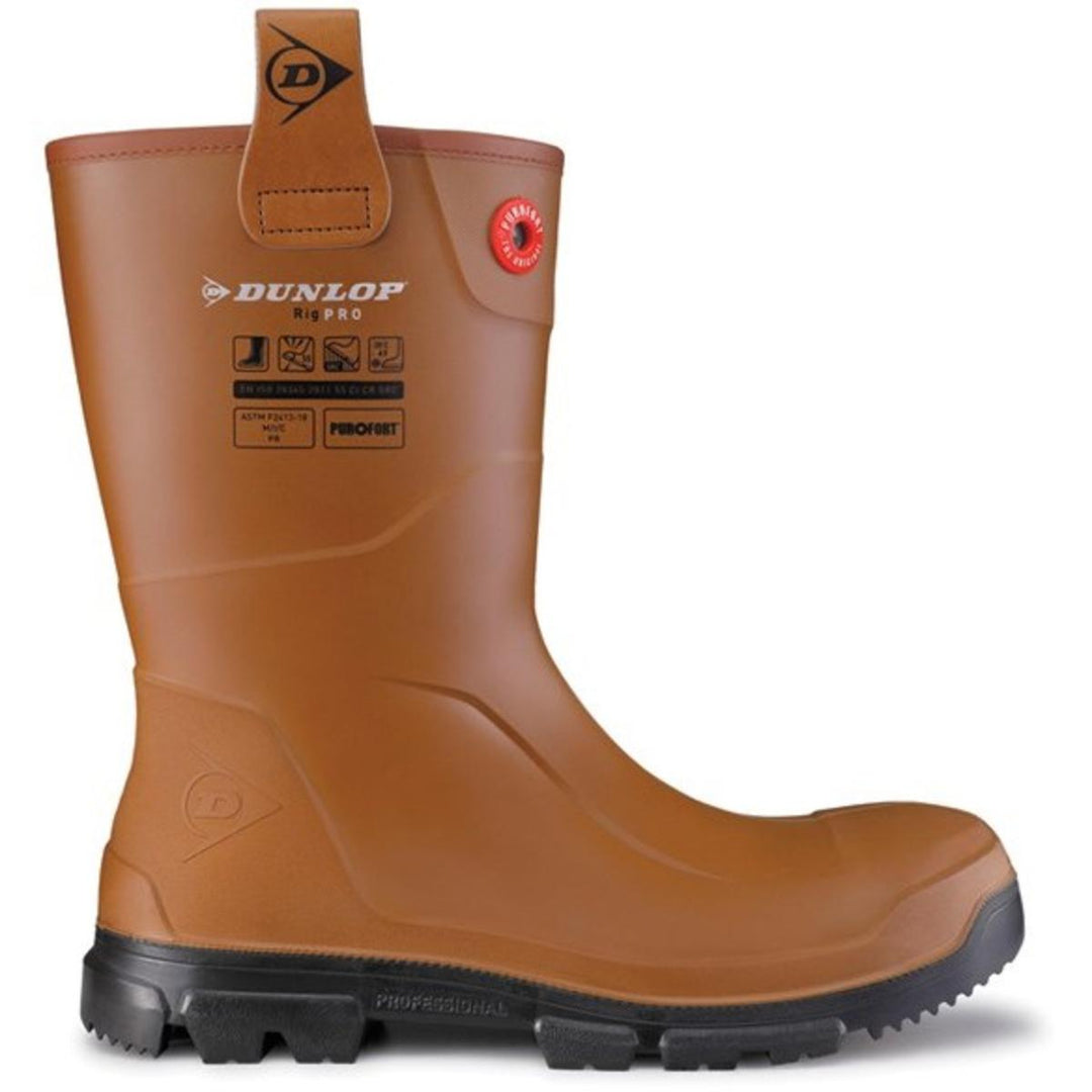 Dunlop Purofort RigPRO Full Safety Wellington Brown/Black
