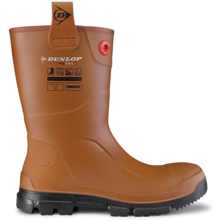 Dunlop Purofort RigPRO Full Safety Wellington Brown/Black