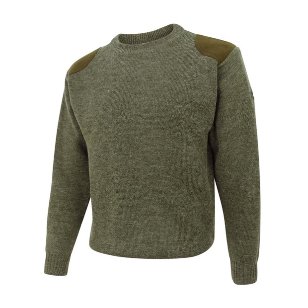 Hoggs of Fife Melrose Hunting Pullover  Marled Green