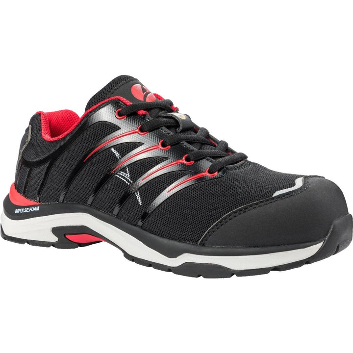 Albatros Twist Low Lace Up Safety Shoe Black/Red