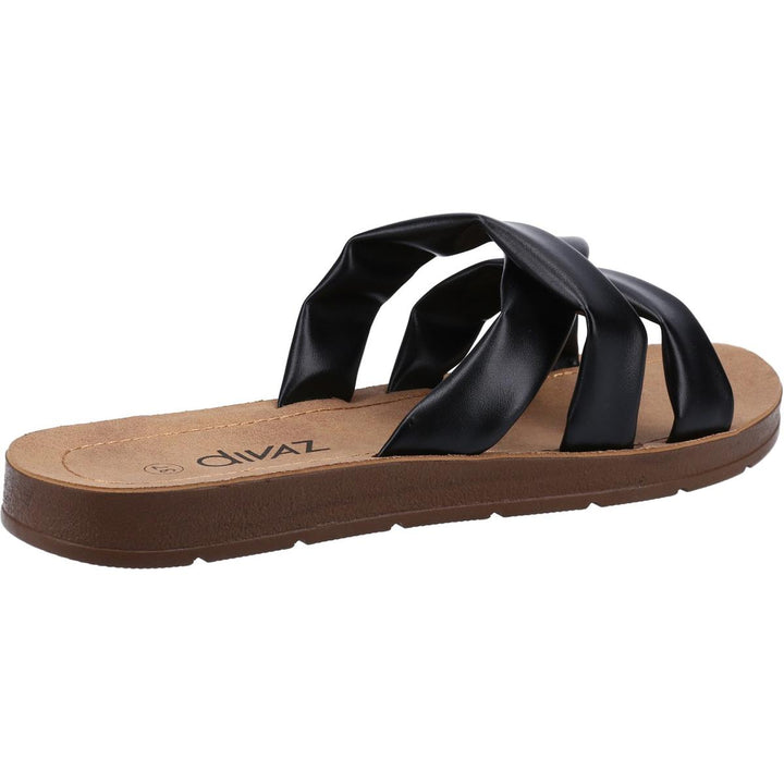Divaz Zurich Vegan Summer Slider Black