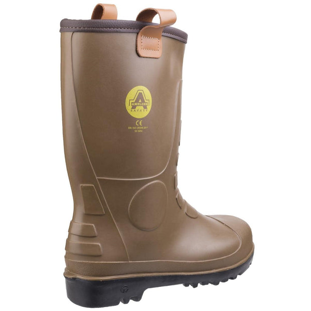 Amblers Safety FS95 Waterproof PVC Pull on Safety Rigger Boot Tan