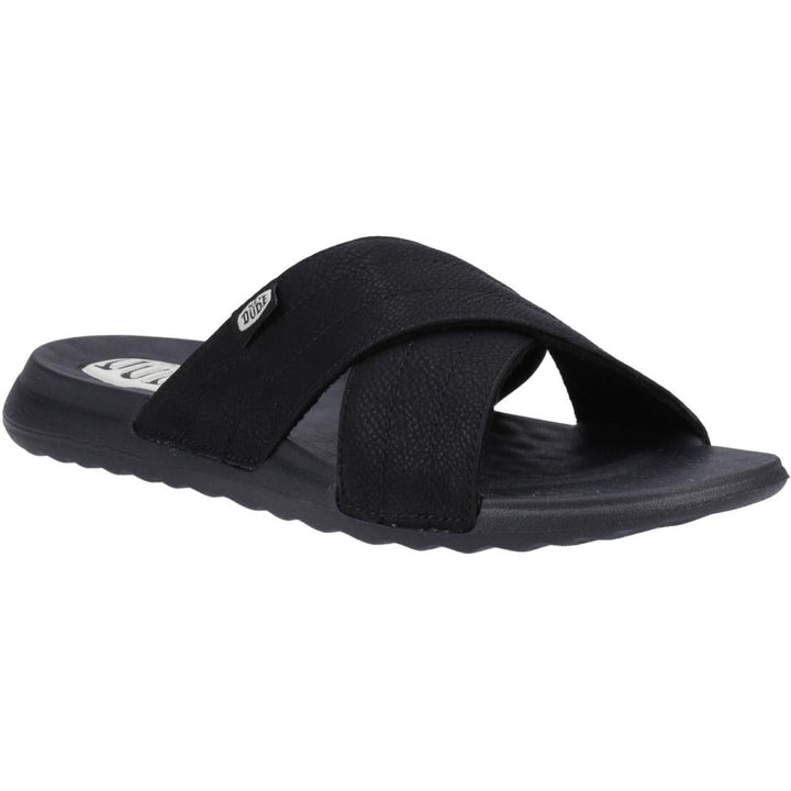 HEYDUDE Christi Slide Distressed Sandal Black