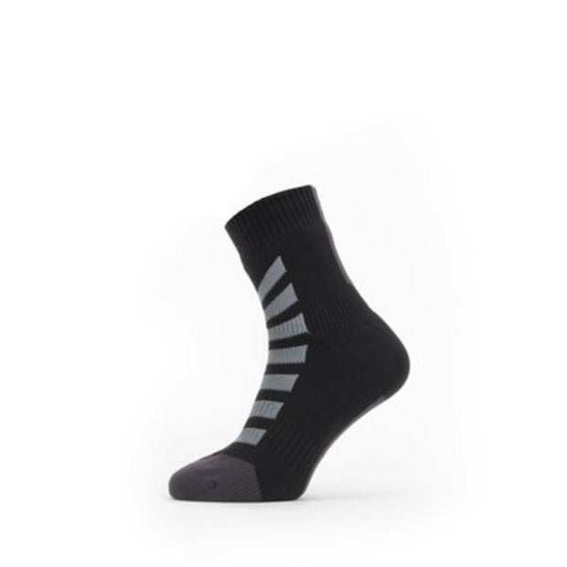 Sealskinz Dunton   Waterproof All Weather Ankle Length Sock with Hydrostop Black/Grey Unisex SOCK