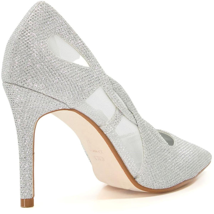 Dune Bristal Court Shoe Silver