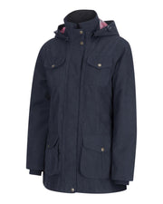 Hoggs of Fife Struther Ladies W/P Field Coat (with hood) - Navy