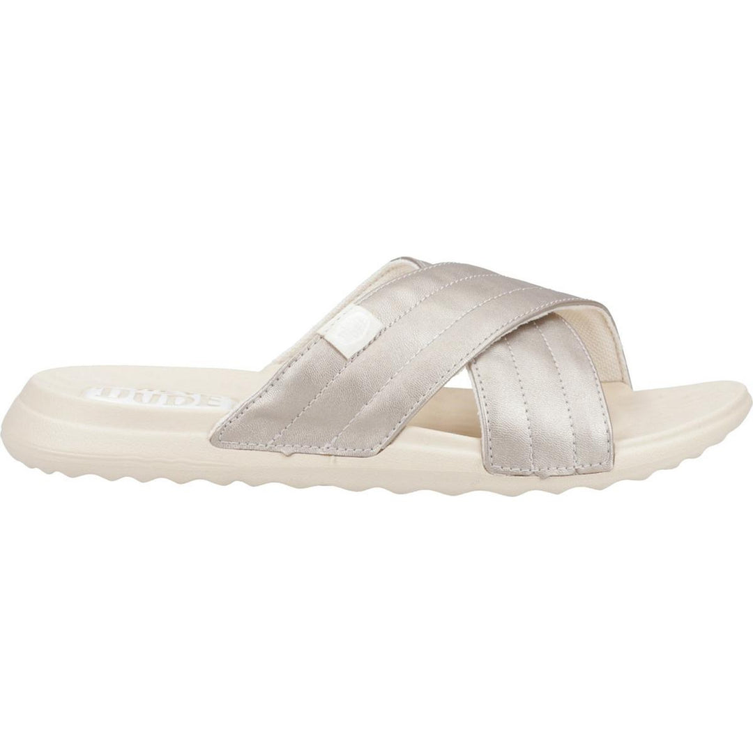 HEYDUDE Christi Slide Distressed Sandal Metallic