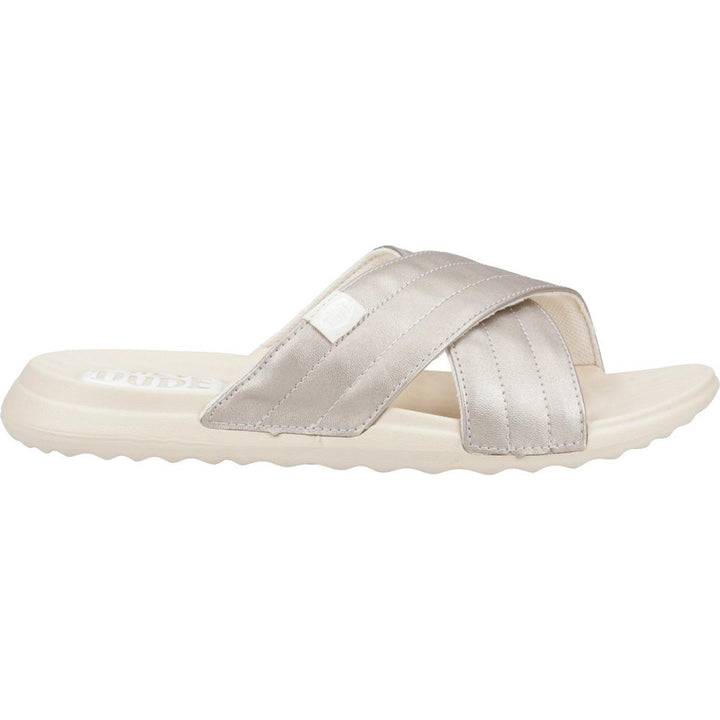 HEYDUDE Christi Slide Distressed Sandal Metallic