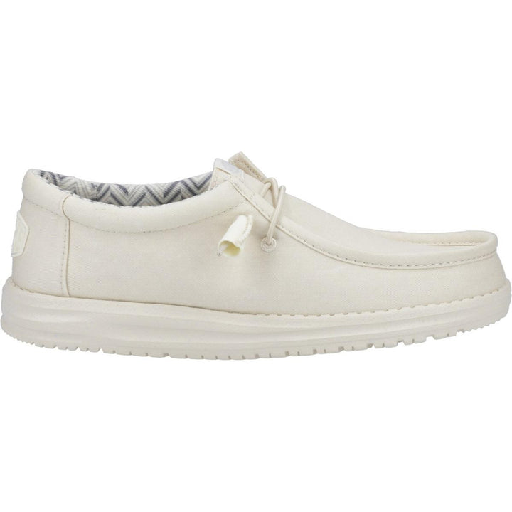 HEYDUDE Wally Canvas Shoe Stone White