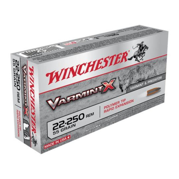 Winchester .22-250 Varmint X 55gr 20pk