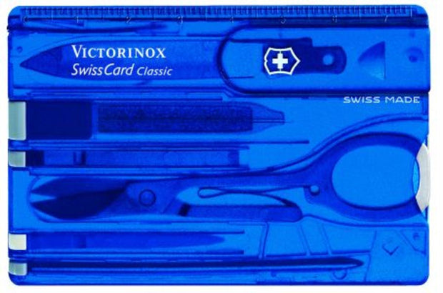 Victorinox Blue Jelly Swiss Card in Blister
