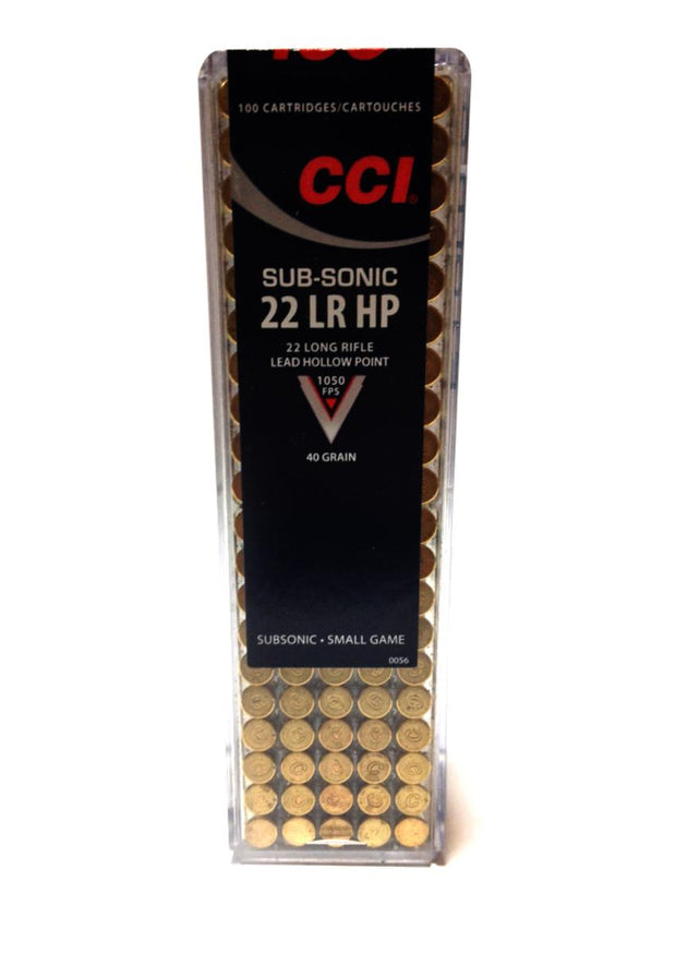 CCI  .22LR subsonic 40gr HP (100pk)