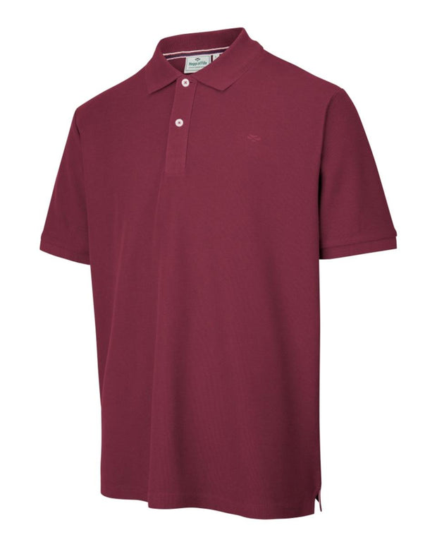 Hoggs of Fife Largs Cotton Polo Shirt Bordeaux