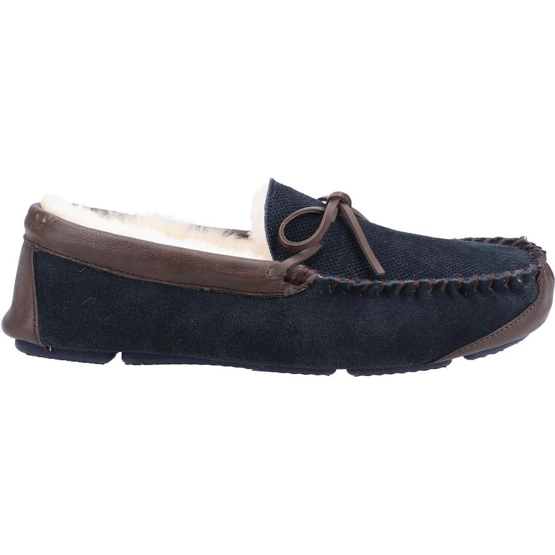 Cotswold Northwood Sheepskin Moccasin Slipper Navy – BushWear