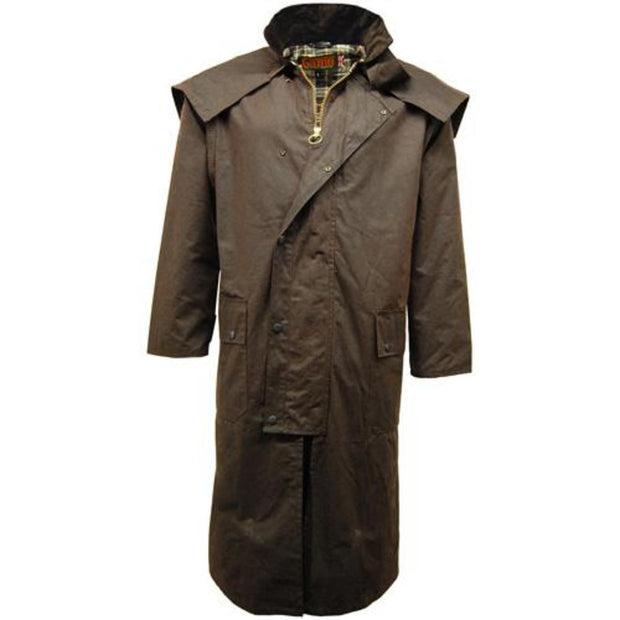 Game Wax Stockman Long Cape Brown