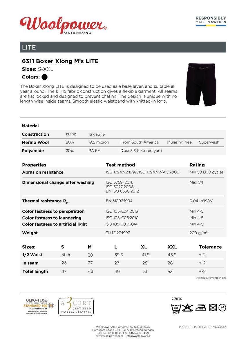 Woolpower Boxer Xlong M´s LITE