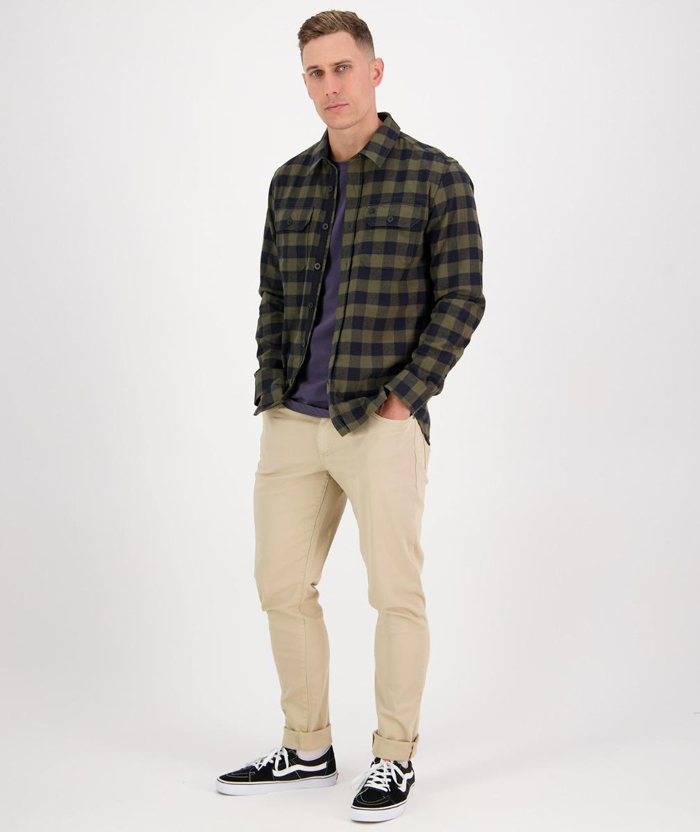 Swanndri Taranaki Tailor Shirt Olive/Navy