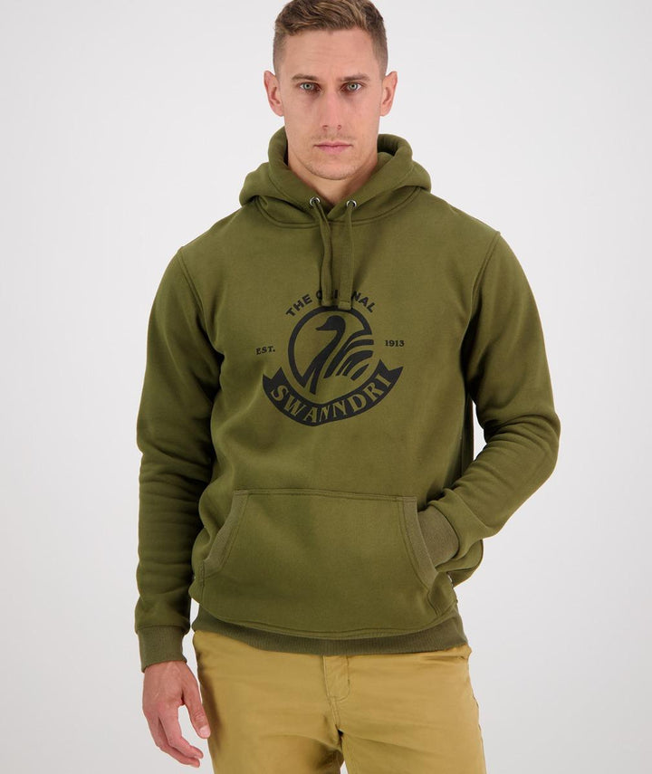 Swanndri Original Fleece Hoodie Khaki