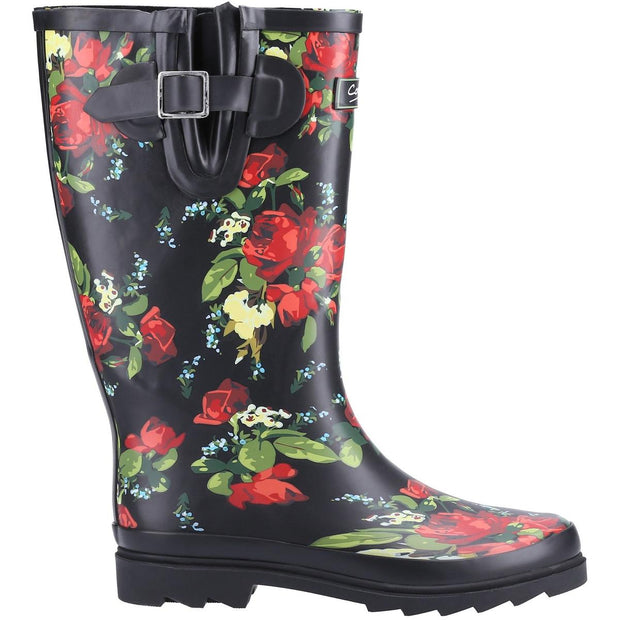 Cotswold Blossom Welly Red