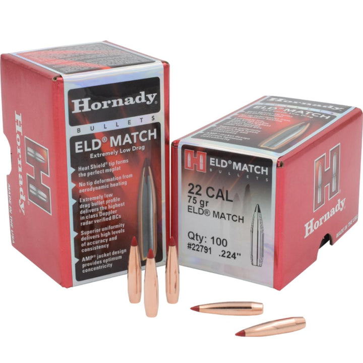 Hornady 22 Cal .224 75 gr ELD® Match